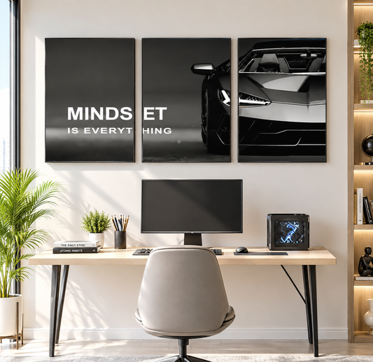 Set of 3 Premium Wall Art Photo Tiles – Modern Home Decor Sets
