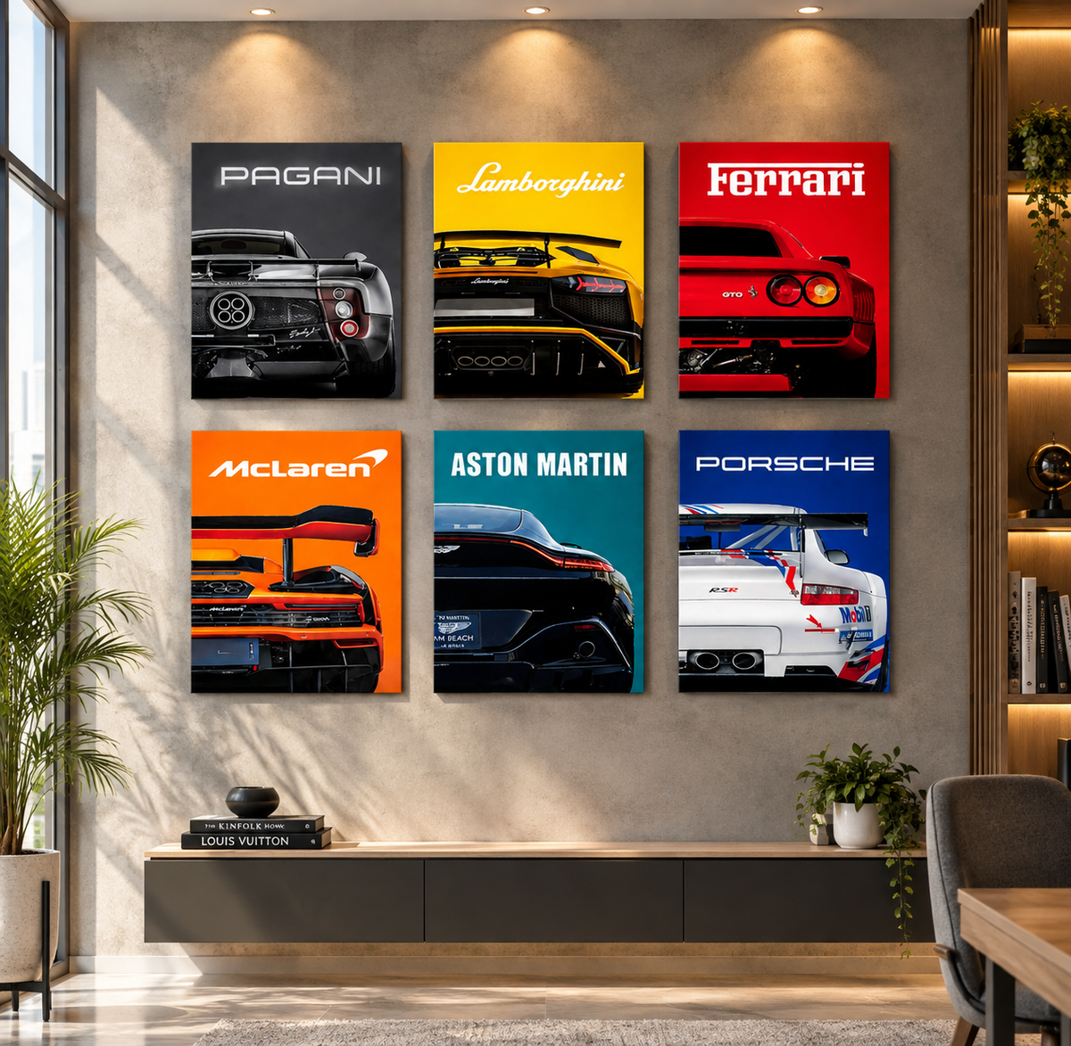 Set of 6 Premium Wall Art Photo Tiles – Modern Home Decor Sets 8×11